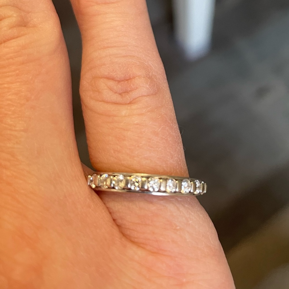 .6 ct. white gold wedding band